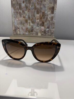 Tom Ford Brown Tortoiseshell Cat Eye Sunglasses